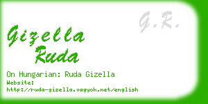 gizella ruda business card